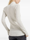 Brunello Cucinelli Cashmere Sweater Wiht Precious Half Zip