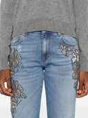 Ermanno Firenze Embroidered Denim Jeans