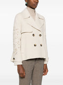 Ermanno Firenze Wool Short Trench Coat
