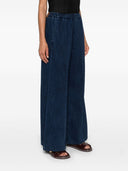 Pantalones de algodón de mezclilla de pierna ancha con forte