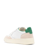 Sneakers de cuero bajo y gamuza medallista de Autry