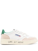 Sneakers de cuero bajo y gamuza medallista de Autry