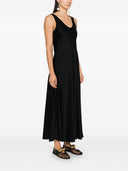 Robe longue forte satin satin
