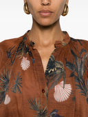Camicia stampata con miscela di seta Forte Forte