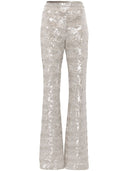 Pantalon évasé à paillettes forte forte