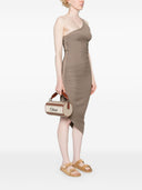 Chloè Woody Linen And Leather Shoulder Bag
