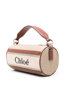 Chloè Woody Linen And Leather Shoulder Bag