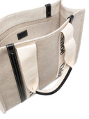 Chloè Woody Medium Canvas And Leather Tote Bag