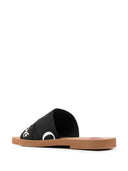 Chloè Woody Linen Flat Sandals