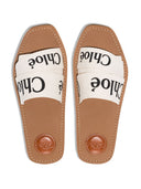 Sandalias planas de lino de Chloè Woody