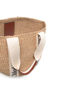 Bolsa de cesta de paja grande Chloè Woody