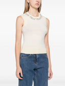 Ermanno Firenze Wool Blend Embroidered Vest