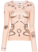 Marine Serre Tattoo Print Top