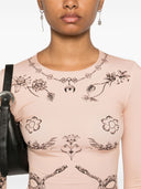 Marine Serre Tattoo Print Top