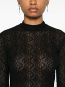 بلوزة مارين سيري مون دايموند بياقة عالية