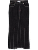 Marine Serre Moon Denim Long Skirt