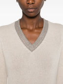 Brunello Cucinelli Cashmere V Necked Sweater