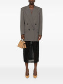 سترة سان لوران الصوفية ذات الصدر الواحد