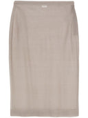 Gonna a matita di saint laurent seta midi