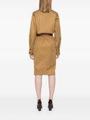 Robe midi mi-en-serppe en coton saint laurent