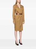 Robe midi mi-en-serppe en coton saint laurent
