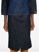 Abito midi di denim Bicolor Bicolor Fendi