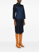 Abito midi di denim Bicolor Bicolor Fendi