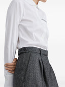 Brunello Cucinelli Wool Balggy Sartorial pantalon