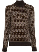 Maglione di fendi ff cotone alto