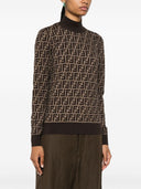 Maglione di fendi ff cotone alto
