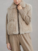 Brunello Cucinelli Shearling And Cashmere Reversible Waistcoat