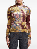 ETRO gedruckter Hochhalspullover