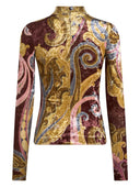 ETRO gedruckter Hochhalspullover