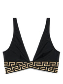 Versace Greca Print Bikini Top