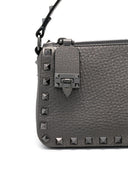 Valentino Garavani Rockstud Small Laminated Leather Shoulder Bag
