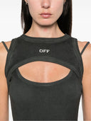 Uit witte katoenen mini -jurk