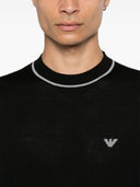 Sweter wełniany logo Emporio Armani