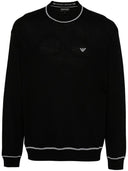 Sweter wełniany logo Emporio Armani