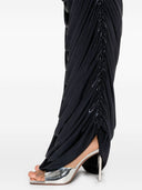 Norma Kamali Shirred Long Dress