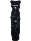 Norma Kamali Shirred Long Dress