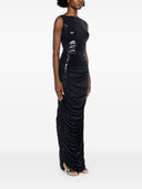 Norma Kamali Shirred Long Dress