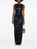 Norma Kamali Shirred Long Dress