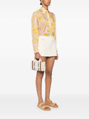 Chloè Mini Woody Crossbody Bag In Cotton And Leather