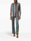 Missoni blossade ben randiga byxor