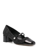 Jimmy Choo Elisa 45 Glittered Leather Pumps