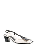 Roger Vivier Belle Vivier Leather Slingback Pumps