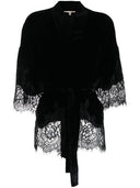 Gold Hawk Velvet Short Kimono