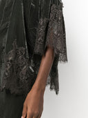Gold Hawk Velvet Short Kimono
