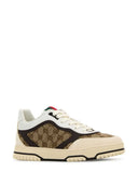 Gucci Re Web Leather And Canvas Sneakers