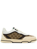 Gucci Re Web Leather And Canvas Sneakers